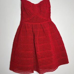 Forever 21 strapless mini red dress